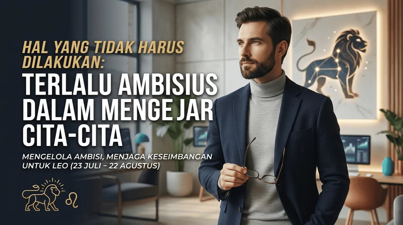 Belajar Berhenti Sejenak: Mengapa Leo Tak Perlu Terlalu Ambisius?