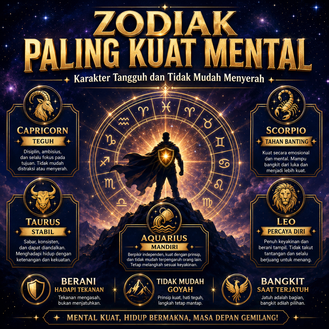 Zodiak Paling Kuat Mental: Karakter Tangguh dan Tidak Mudah Menyerah