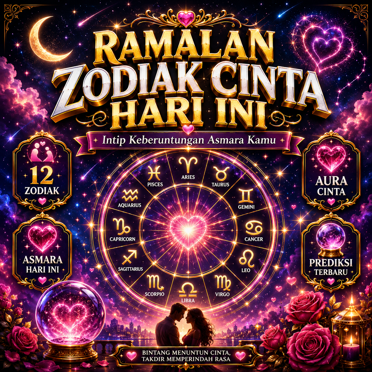 Ramalan Zodiak Cinta Hari Ini: Intip Keberuntungan Asmara Kamu