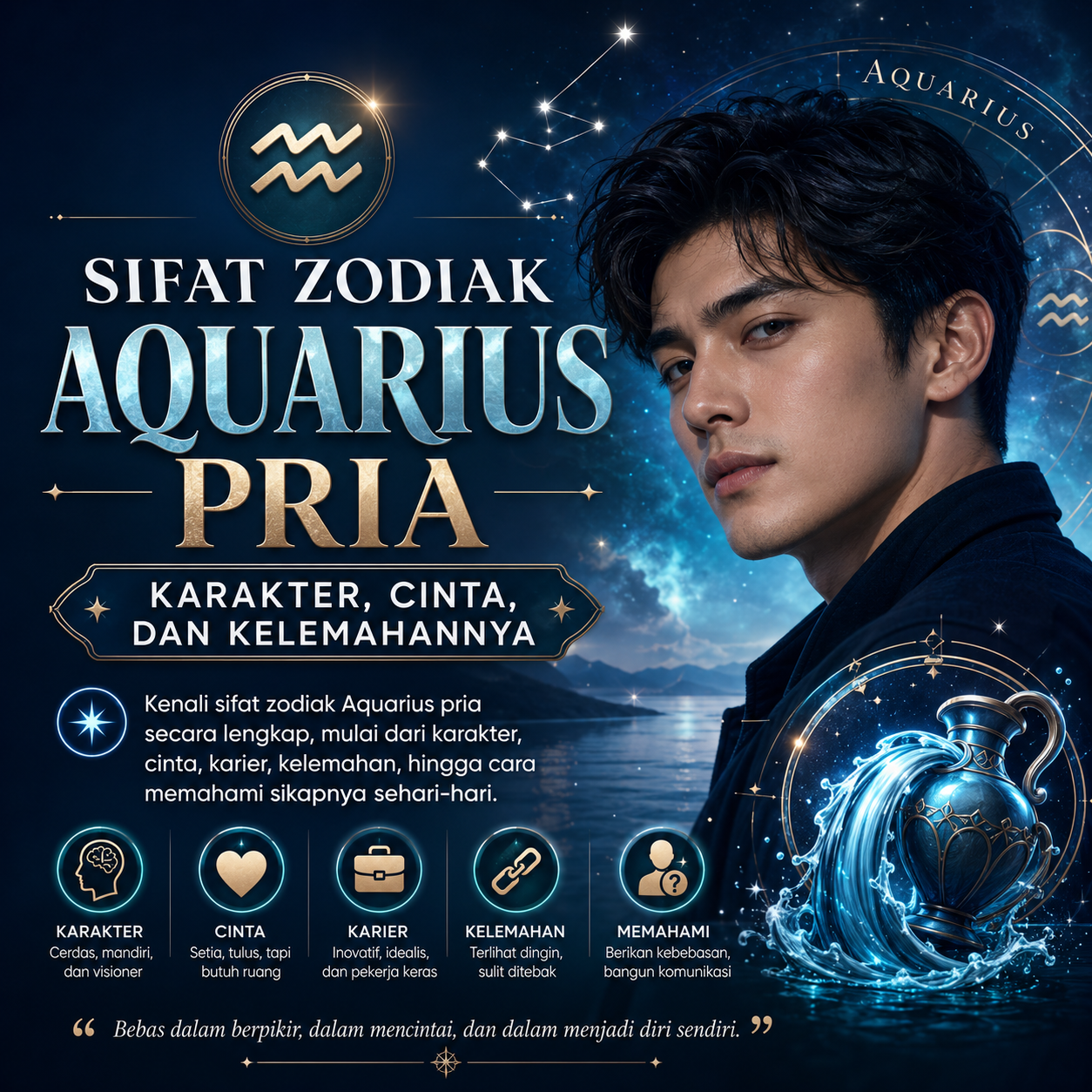 Sifat Zodiak Aquarius Pria: Karakter, Cinta, dan Kelemahannya  Meta Description: