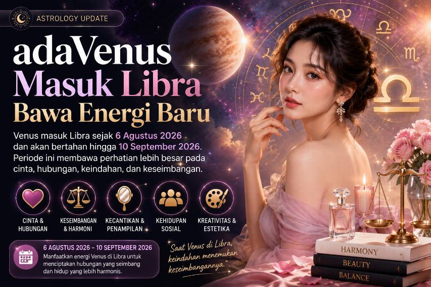 Venus Masuk Libra hingga 10 September, Apa Dampaknya bagi Cinta dan Kehidupan?