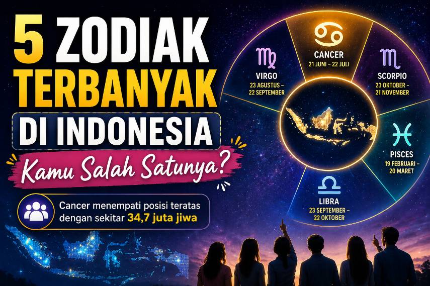 5 Zodiak Terbanyak di Indonesia, Kamu Salah Satunya?