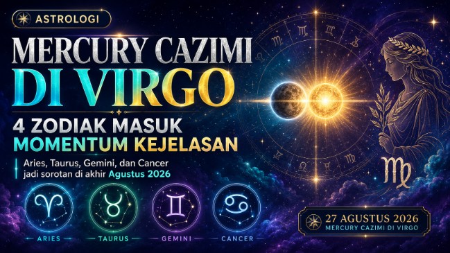 Mercury Cazimi 27 Agustus 2026, 4 Zodiak Disorot