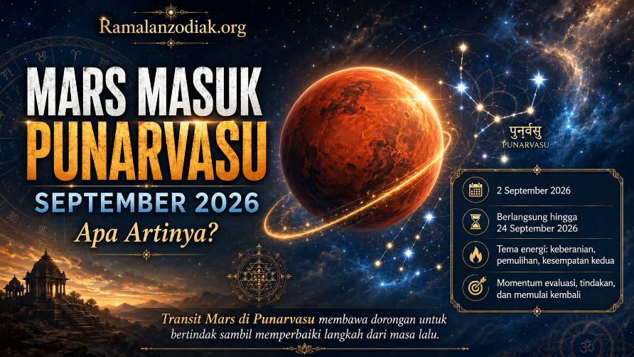 Mars Masuk Punarvasu September 2026: Apa Artinya dalam Astrologi?