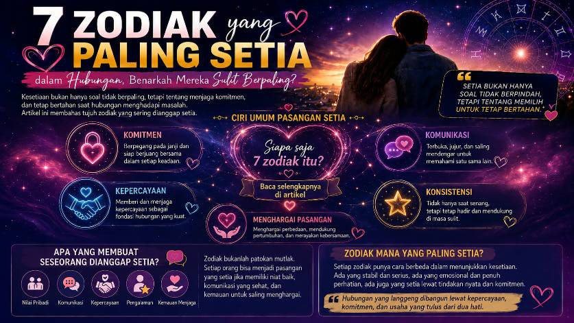 7 Zodiak yang Paling Setia dalam Hubungan, Benarkah Mereka Sulit Berpaling?