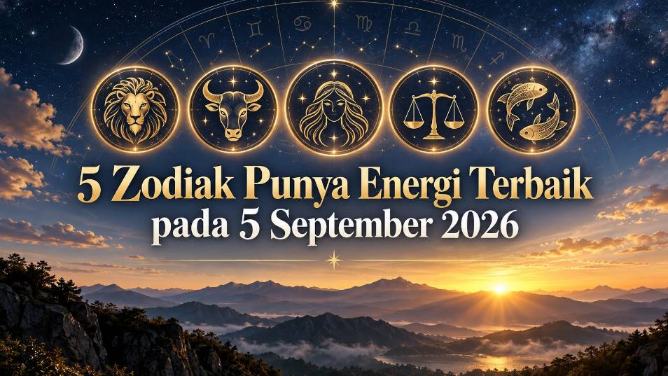 5 Zodiak Punya Energi Terbaik pada 5 September 2026